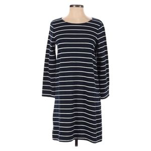 Saint Tropez Long Sleeve Dress Size S Pullover Style Navy White Stripes Nautical